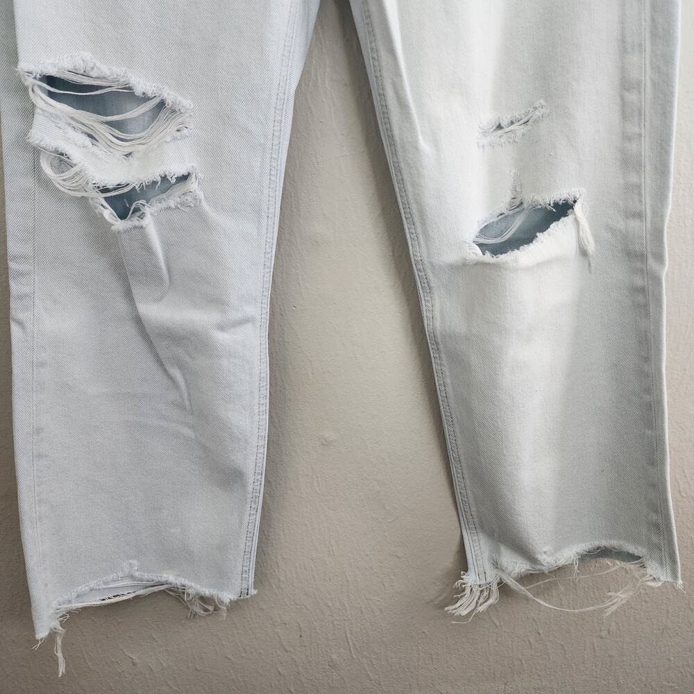 NWT Etica Altin Loose Fit Crop Jeans Distressed Light Wash Anthropologie - 27 - Picture 8 of 14